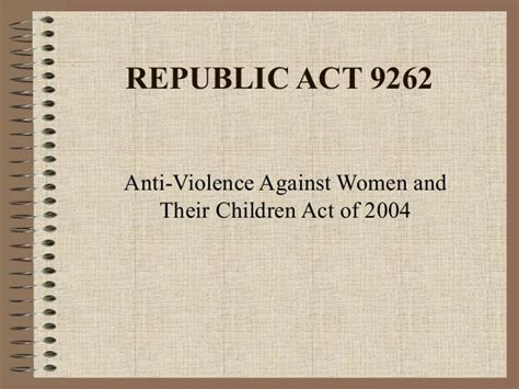 vawc poster ra 9262|Republic Act No. 9262 .